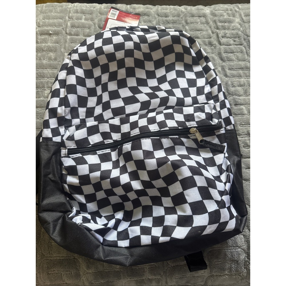 New Moda West Black/White Check Back Pack USA